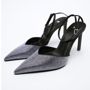 Zara rhinestone sparkly heels